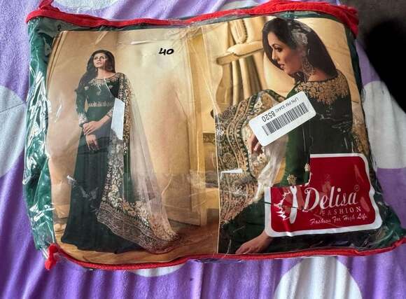 Delisa Fashion Pants - Delisa Fashion Embroidered Suit Size 40 Green